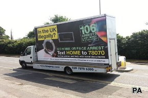 Immigration van adverts 'not racist'