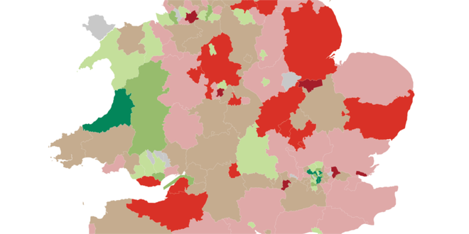 Map Uk Eu Vote The Eurosceptic map of Britain